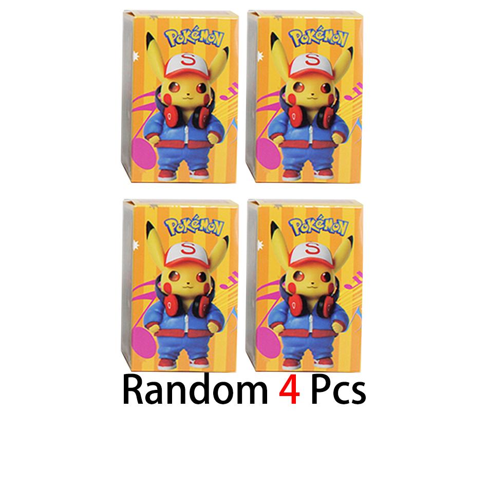 New Pocket Monsters Cartoon Movie Anime Character Pikachu Gengar Mewtwo Gurado Action Model Toy Blind Box Random Trendy Mystery Surprise Collectible