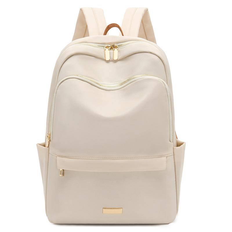 Schoolbag spring new fashion trend large capacity solid color backpack women commuting large capacity simple versatile back shoulder