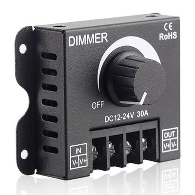 LED Dimmer Switch 30A DC12V 24V 360W ON/Off Switch Dimming Controller Dimmer Controller for Single Color LED Light Strips