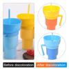 Stadium Tumbler Popcorn Drink Cola Cup 2 In 1 Snackies Cup Portable Splash Snack Bowl Chicken Storage Bowl with Handle Straw Cup