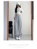 2024 Women's Petite White-Grey Wide Leg Sweatpants: Autumn Loose-Fit Casual Joggers