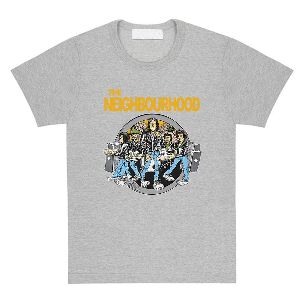 The Neighborhood NBHD Band Print Tričko Bavlna Vysoce kvalitní Dámská/Pánská trička Neformální tričko s krátkým rukávem