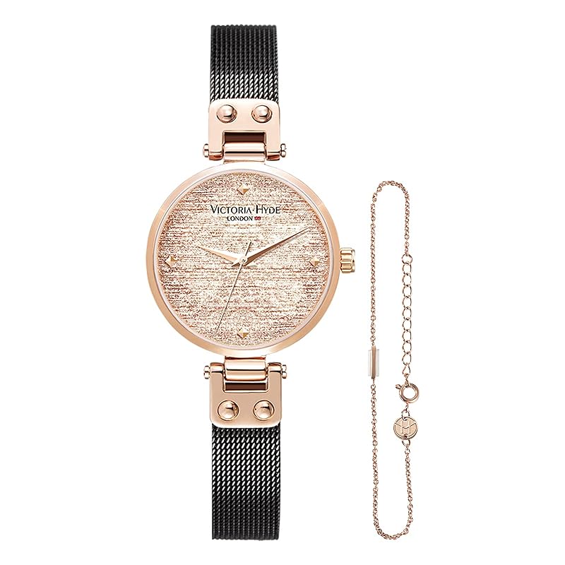 

[VICTORIA HYDE] ladies watch bracelet set Fashionable fashion clock Smaller Japanese quartz Daily waterproof woman Popularity present