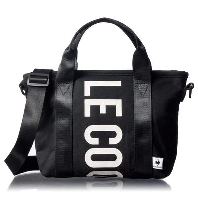 Le Coq Sportif Rochelle Logo Print Sweatshirt Deodorizing Antibacterial Shoulder Bag Women's 2-Way (Black)