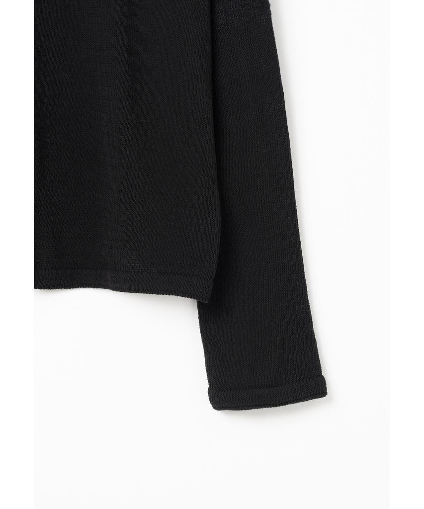 MILLO ARCHIVE Claire Knit Crewneck Zip-Up [Black]