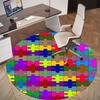 1pc puzzle circle Round Chair mat Area Rug - Non-Slip, Floor Mat for Office, Bedroom, and Indoor Decor -1002225