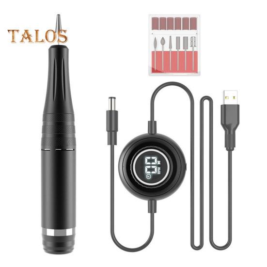 

Электрическая машинка для полировки ногтей с 6 насадками USB маникюрный инструмент для ногтей на руках и ногах высокоскоростная машинка для ногтей 35000 об/мин для домашнего и салонного использования чёрный