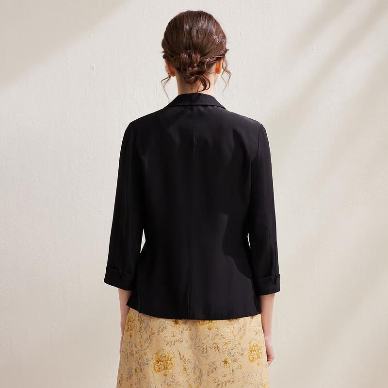 Damen-Blazerjacke aus Maulbeerseide mit einem Knopf