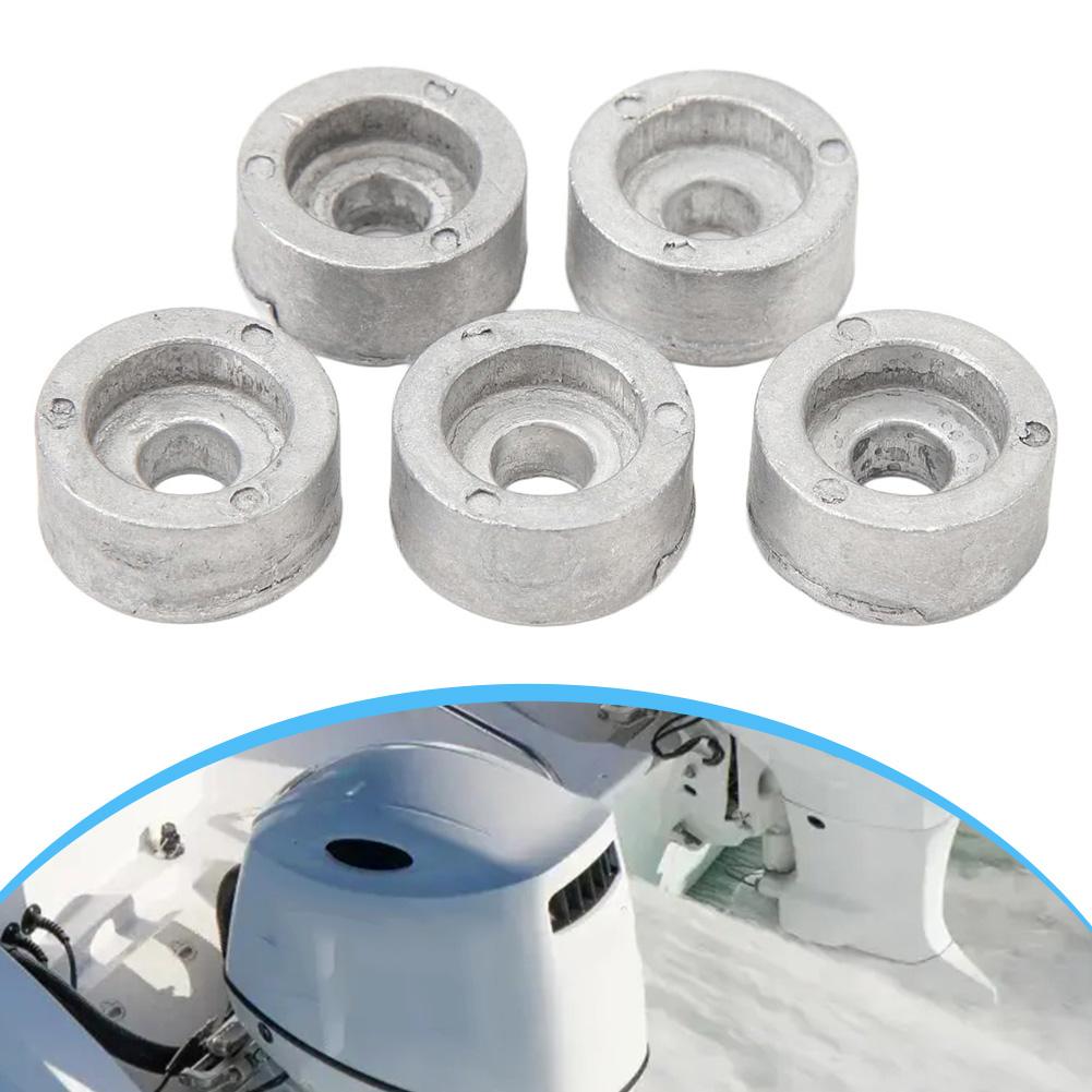 Five Pack Round Zinc Anodes for Suzuki Outboard 4T Motor 5532187J01 5532187J00 Marine Protective Replacement Parts