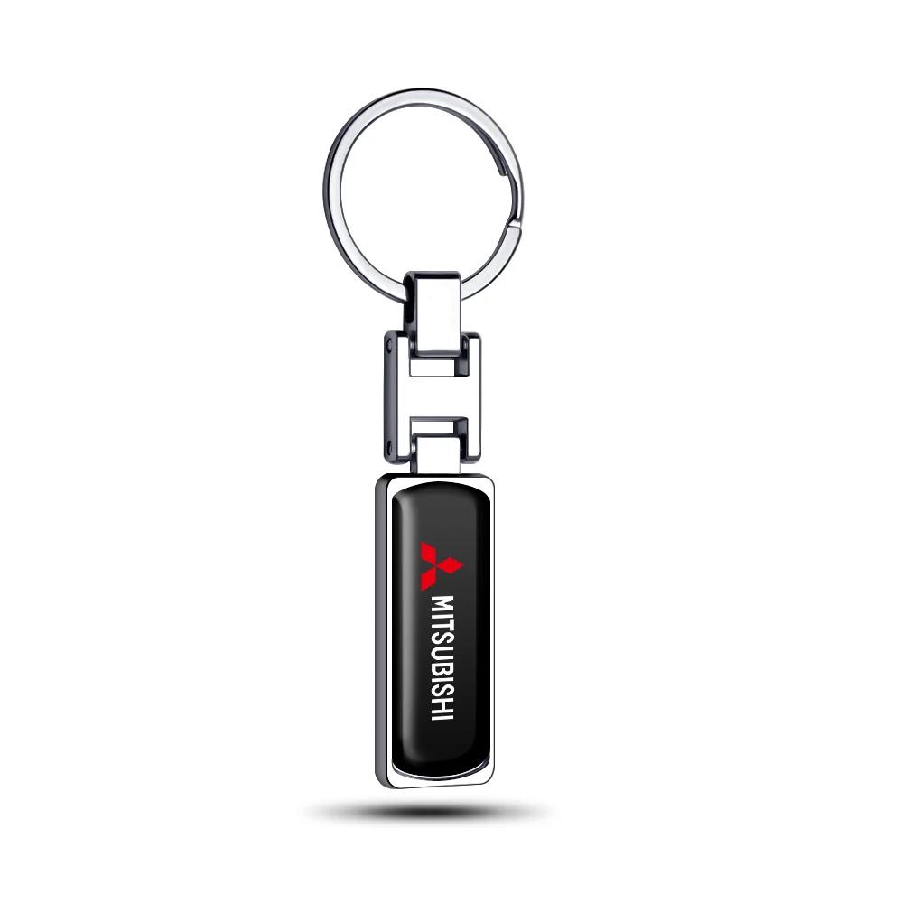 fszp1 Metal Ring Resin Car Emblem Keychain Car Accessories for Mitsubishi Lancer EX ASX Outlander Ralliart V73