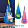 Inflatable Swing Chair Children Hanging Hammock With LED Light Comfortable Adjustable Light Up Pod Swing for Indoor and Outdoor
