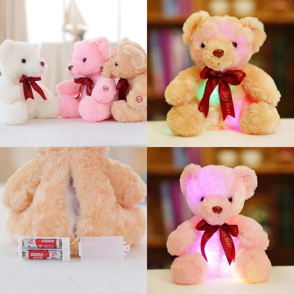 Adorable Grande Peluche LED Mignonne Ours en Peluche Lampe Veilleuse Pour Filles et Enfants