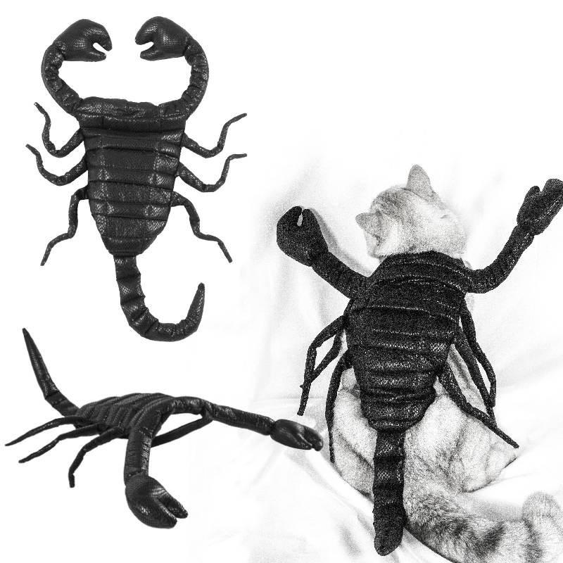 Halloween Haustier Kostüm Süßes Skorpionkönig Kostüm Für Katzen Und Hunde Aus Schwarzem Stoff