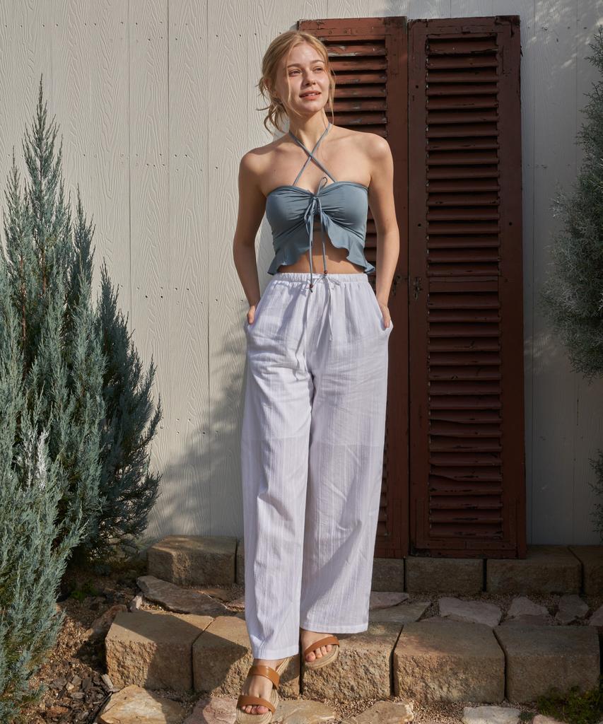 Ondeumismieo Deli Long Pants - Coconut White