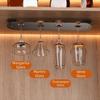Single-row Design Wine Glass Rack Wall Mounted Wine Glass Storage Shelf  Kitchen Use