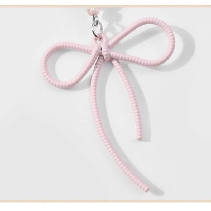 Lovely Bear And Star Dices Key Holder with Ribbon Bowknot Comfortable Resin Alloy Materials for Daily Use Casual Wear
