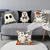 Halloween Pillowcase Skull Pumpkin Print Pillow Car Sofa Cushion Cover Funny Ghost Cushion Cover