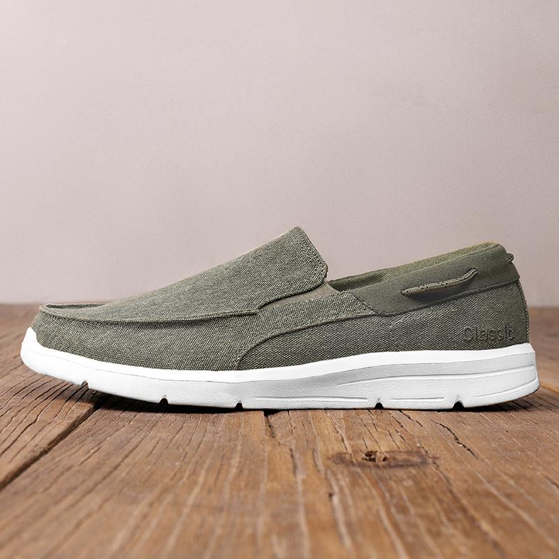 New Summer Breathable Canvas Shoes Men Loafers Slip On Sneakers Fashion Casual Men Shoes Lightweight Flats Men Driving Zapato