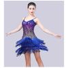 Latin Dance Dress Sequined Fringe Stage Performance Costume Women