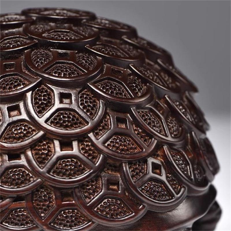 Hochwertige Geldschildkröte aus Massivholz, Schnitzerei, Bürodekoration, Dekor, Heim, Holztierfigur, Mini-Handwerk, günstiges Geschenk