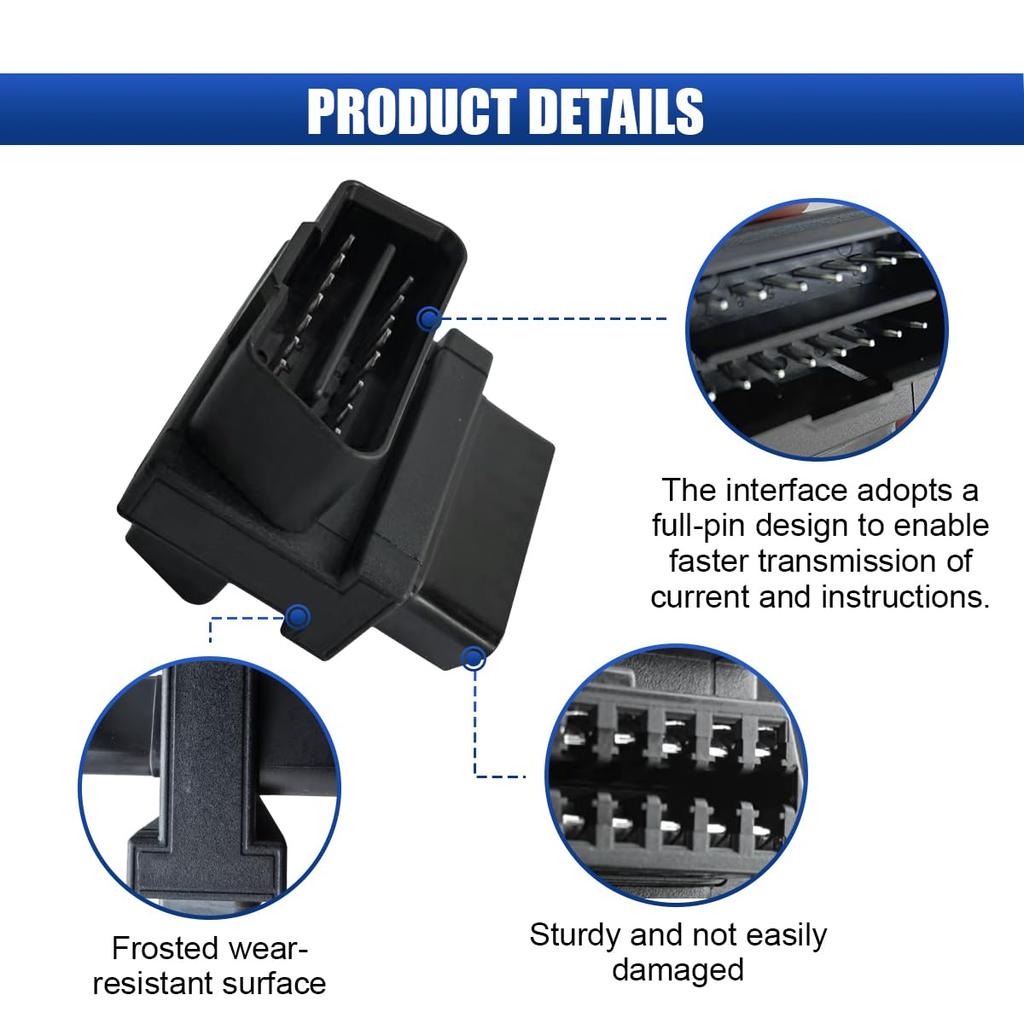 LAINLOY OBD2 Splitter OBD II Full 16 Pin Port 1 Male To 2 Female