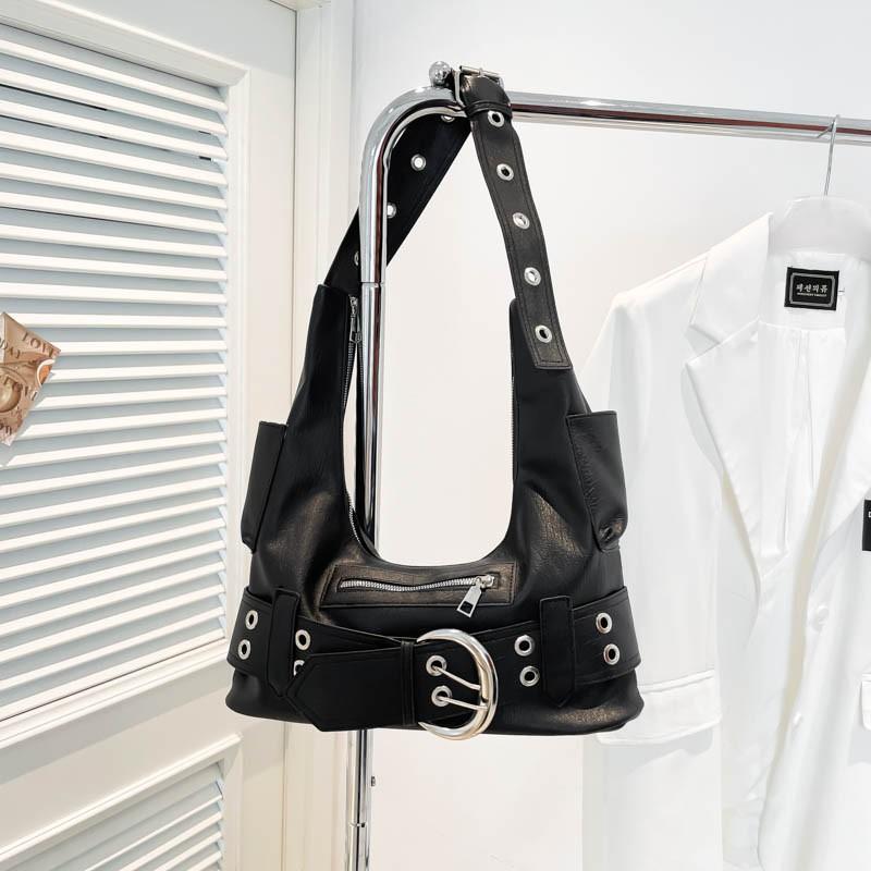 Tendência Hong Kong Menina Cool Quente Bolsa de Motocicleta Feminina Alta Qualidade Rua Sobrancelha Design de Nicho Deslocamento Ombro