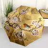 Floral Birds Mandala Portable Automatic Umbrella Folding Umbrella with 8 Ribs Lightweight All-Season Umbrella for Travel Elegant Women's Umbrella