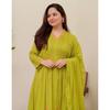 Women Embroidery Anarkali Kurta Pant with Dupatta Indian Bollywood Ethnic Suit