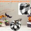 Faux Flannel Pumpkin Halloween Decoration for Cabinet Display and Photography Prop with Foam