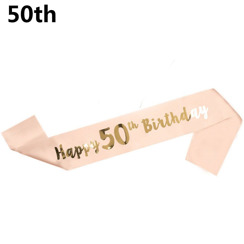 Decoration Ribbon DIY Mom Favor Gift Birthday Funny Sash Birthday Girl Happy 18/21/30/40/50/60