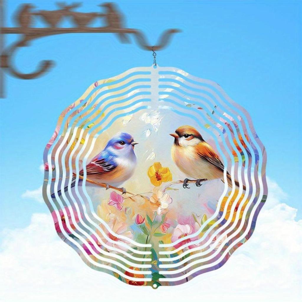 Weihnachtswichtel-Windspiel, 2D-Metall, kinetische Kunst für Garten und Terrasse, ideal für Feiertage und Thanksgiving, keine Batterie erforderlich, langlebig