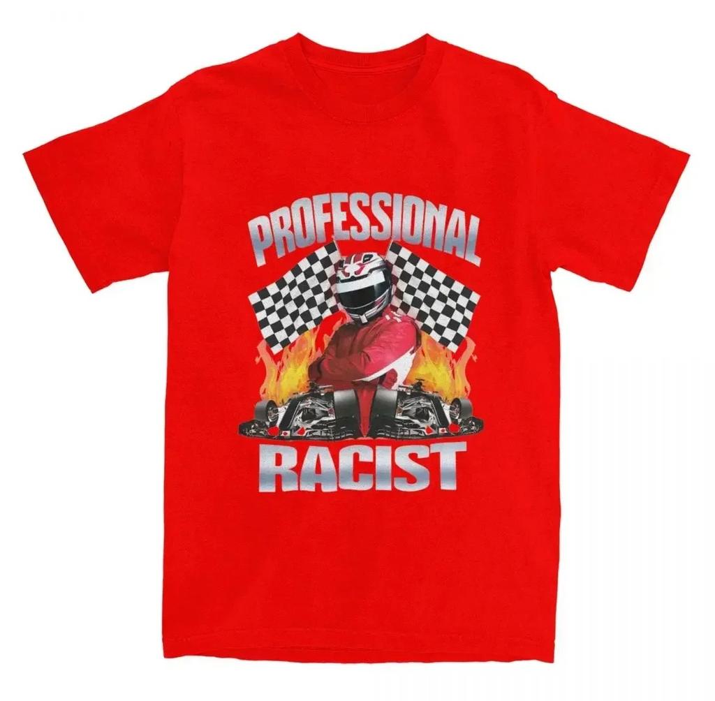 Racist racing driver certificate retro 3D printed mens and womens Tshirts street short sleeved motorcycle mens clothing
