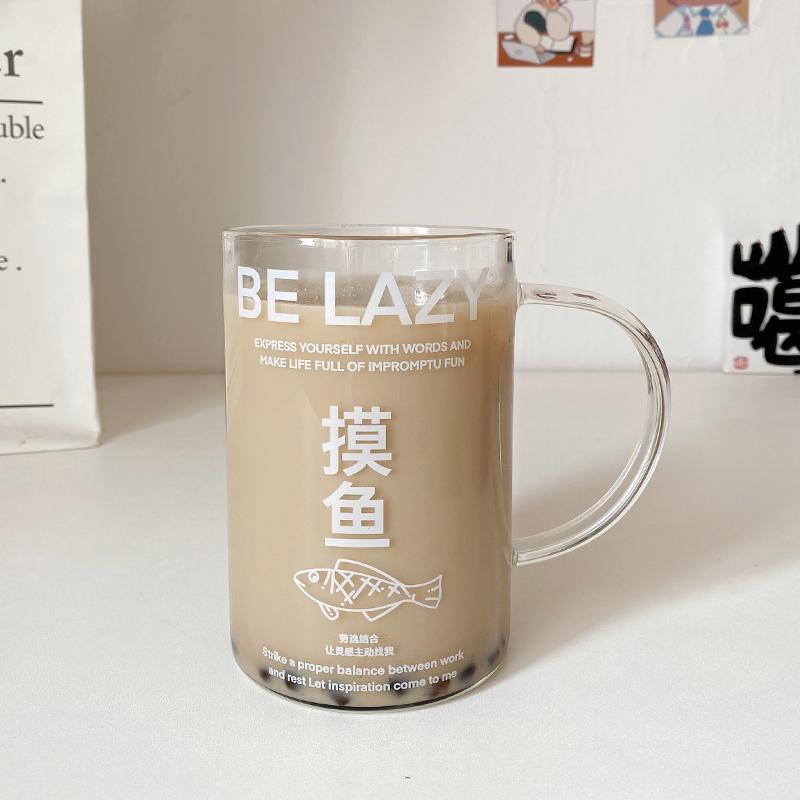 Skleněné šálky 1000 ml s víčkem a slámkou Roztomilé hrnky na kávu Velké sklenice na nápoje Voda Čaj Korejský mléčný džus Pivní šálek