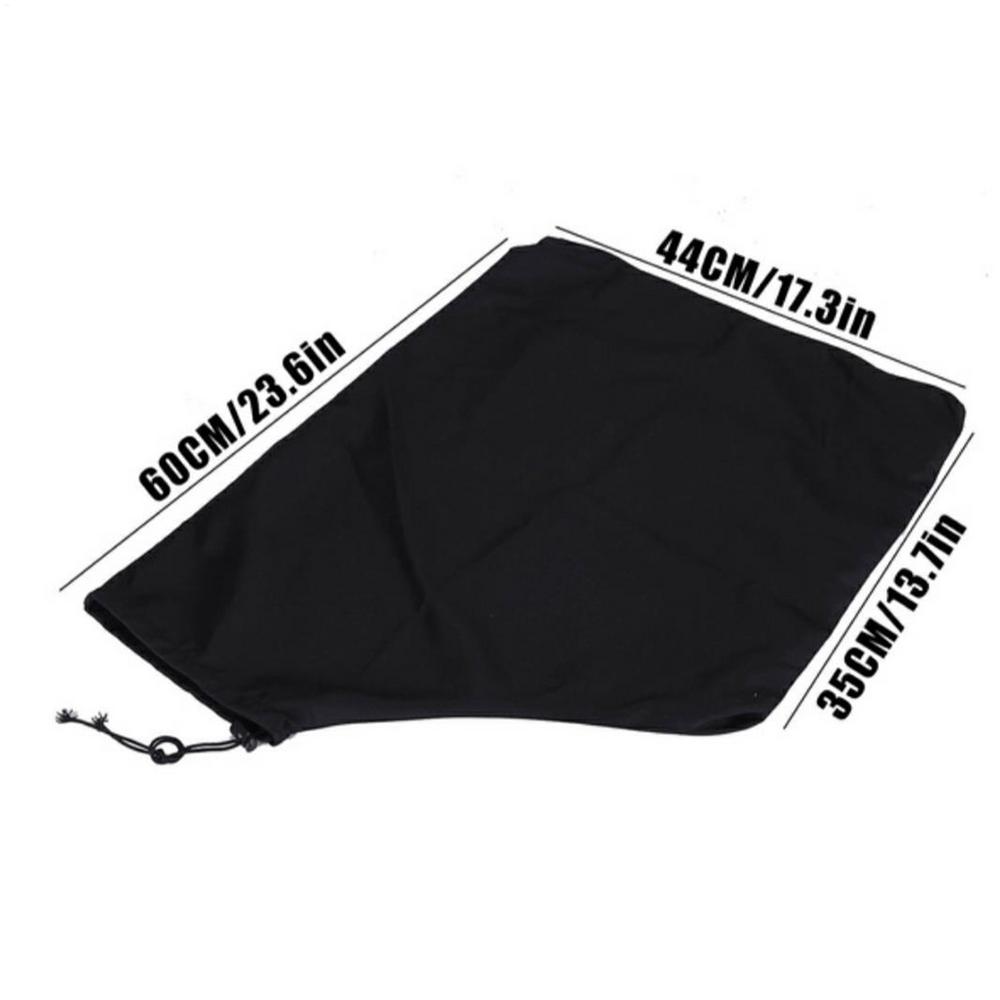 

Leaf Blower Bag Drawstring Design Oxford Cloth Leaf Blower Collection Bag Large Capacity Zippered for Ultra Blower Rake чёрный