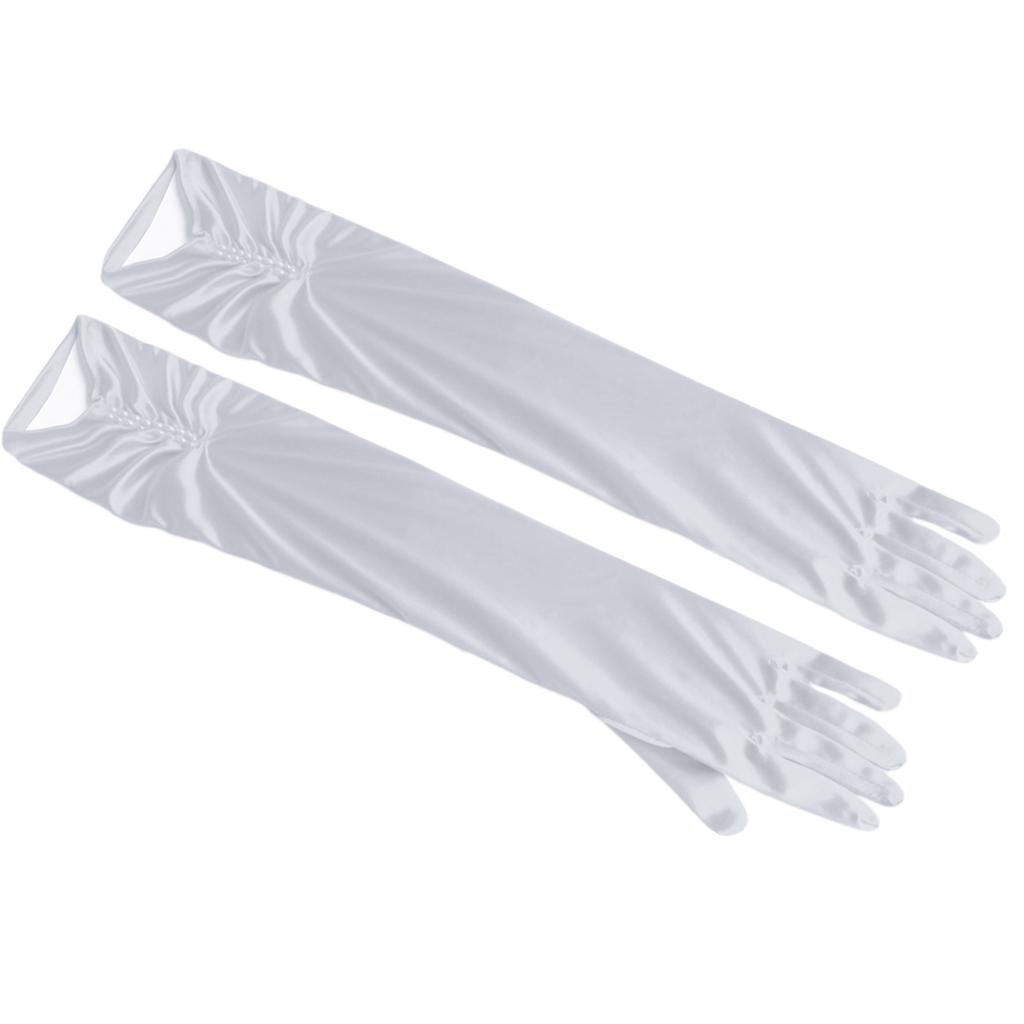 Bridal Wedding Gloves Long Gloves Satin Gloves Sun Protect Sleeve Covers for Costume Cosplay Photoshoot