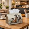 1pc Vintage Rustic Classic Tissue Box | Durable, Coffee Bread Still Life Suitable for Living Room Accent, Bedroom Decor, Encouragement Gifts, Workplac