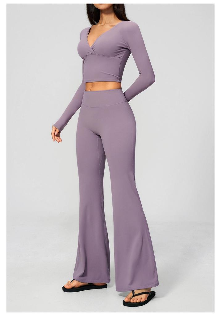 Women's Quick-Dry Cross-Border Yoga Suit: High-Waisted Creamy Outdoor Fitness & Running Sports Set