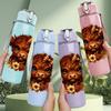 1PC Baby Highland Cow With Flower Print 750ml Color Plastic Sports Water Bottle Leakproof Flip Straw Lid Suitable for Sports Office Home Use