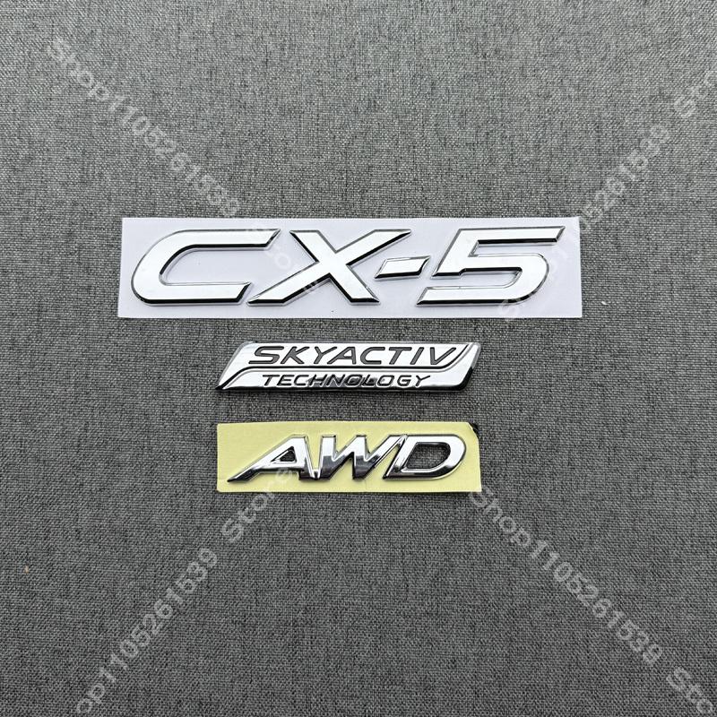 Voor MAZDA CX-5 Voorgrille badge Logo Achterklep Kofferbak Embleem Badge Decals Voor CX-5 SKYACTIV AWD SKYACTIVG Auto Stickers wpmek99