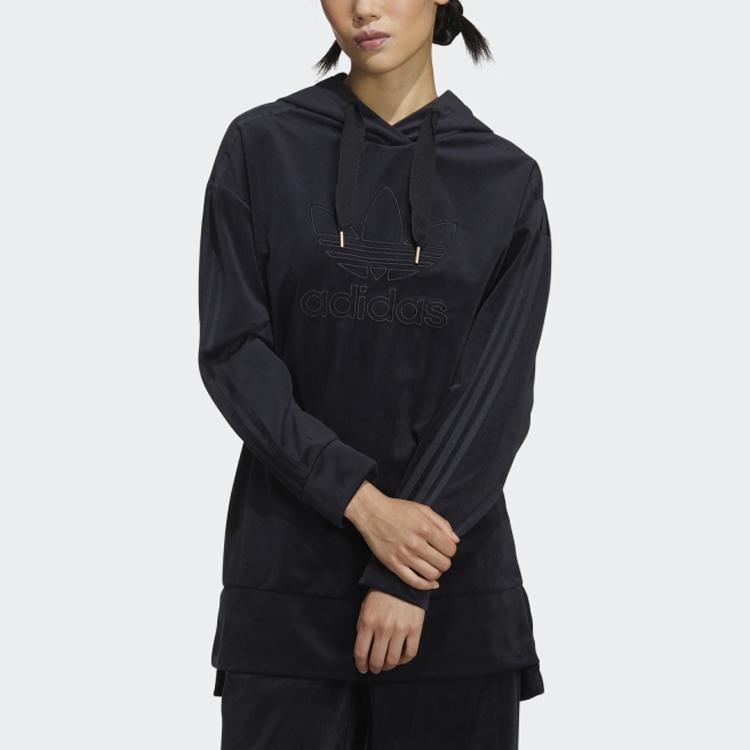adidas Originals Trefoil Sweat Hoody Women Hoodies Black GV2924