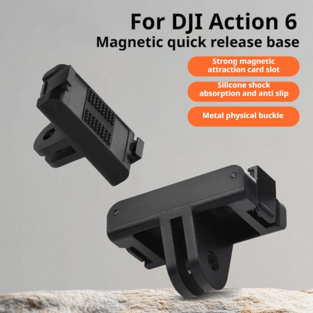 Adaptor magnetic cu două gheare Filet 1/4 Pentru DJI Action 5Pro 4 3 Port Universal Accesorii Magnetice Cameră Osmo Action 5 Pro