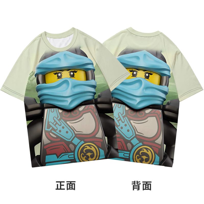 

Футболка MINISO Ninjago 2025 года с принтом в виде мультфильма «Аниме» для мальчиков и девочек, летняя футболка, новый стиль, уличные тенденции, детская одежда, короткий рукав 150 коричневый