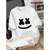 European Sizes Boys' Joyful Face Pattern Casual Summer Short-Sleeve Fashion Outdoor Sports T-Shirt Top. for Teenager