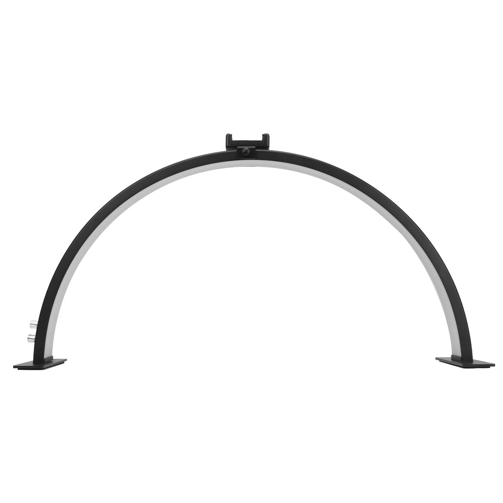 

26-дюймовая полумесяцеобразная настольная лампа для ногтей 2520LM 3000K‑6000K маникюрная светодиодная лампа для красоты ногтей с регулировкой яркости UK Plug чёрный