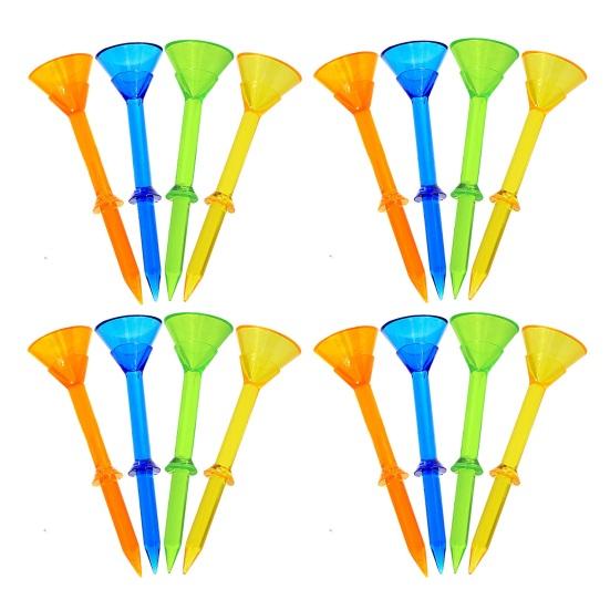 

50 шт. двухслойных пластиковых клюшек для гольфа, профессиональные, уменьшающие трение, небьющиеся 85-миллиметровые разноцветные клюшки для тренировок и гольфа, аксессуары 50pcs