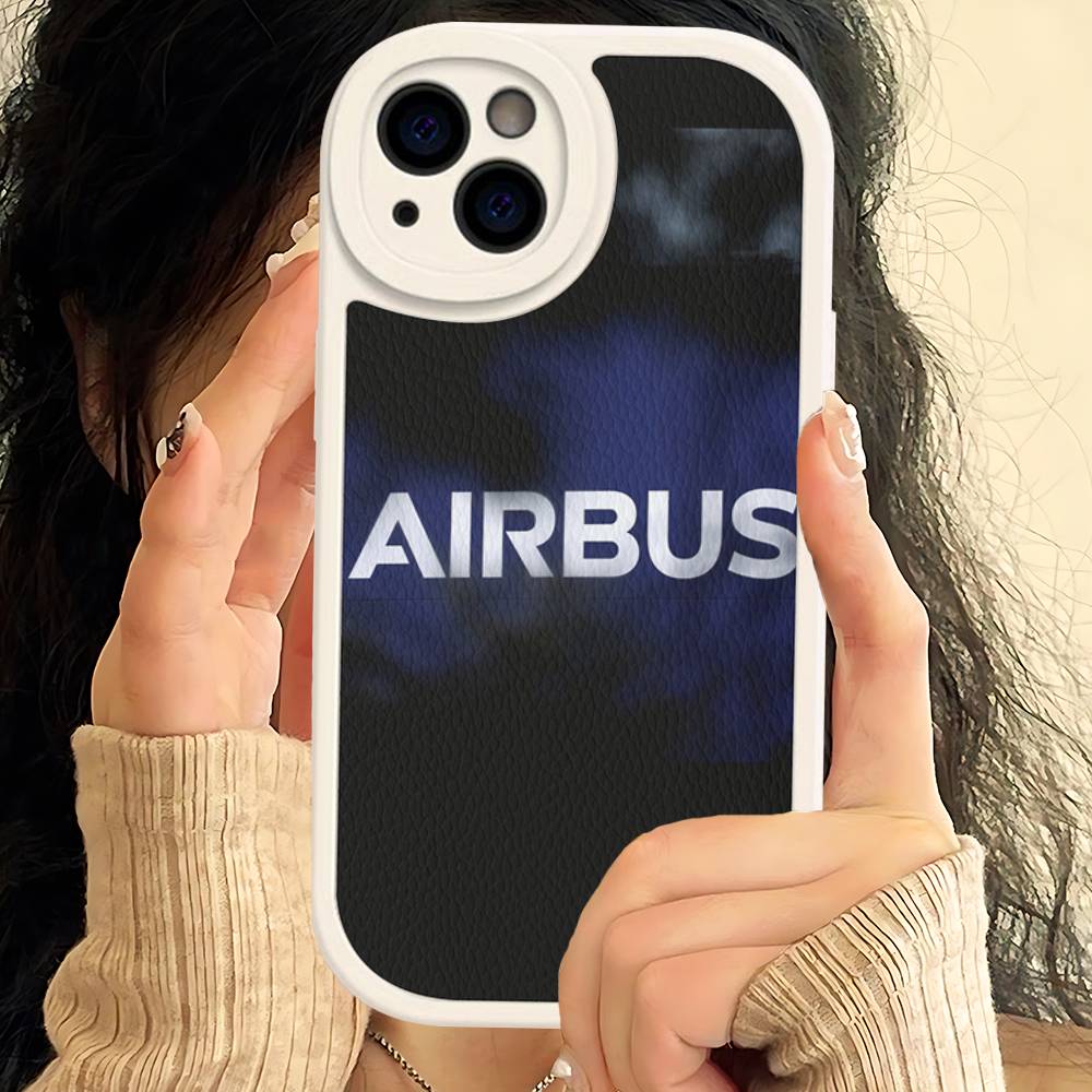 A-Airbus Logo Phone Case For IPhone 16 15 14 13 12 11 Pro Max Plus Shockproof Leather Cover