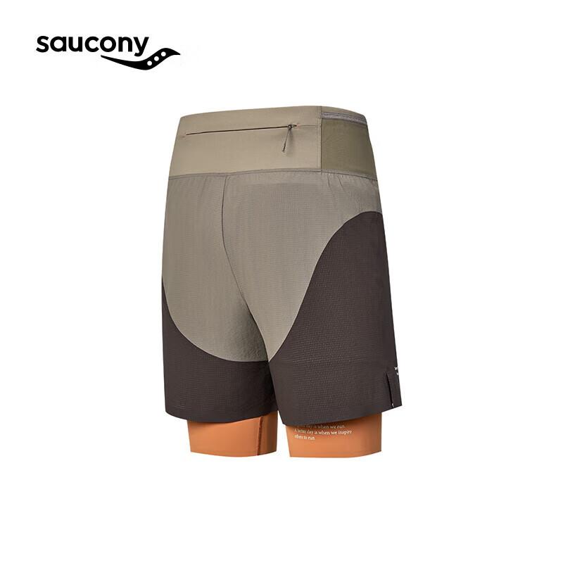 Saucony Men s Double-Layer Running Training Shorts S
