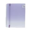 Multi-Functional Clear File with Rubber Band - 5 Pocket + Zipper, Grape Soda