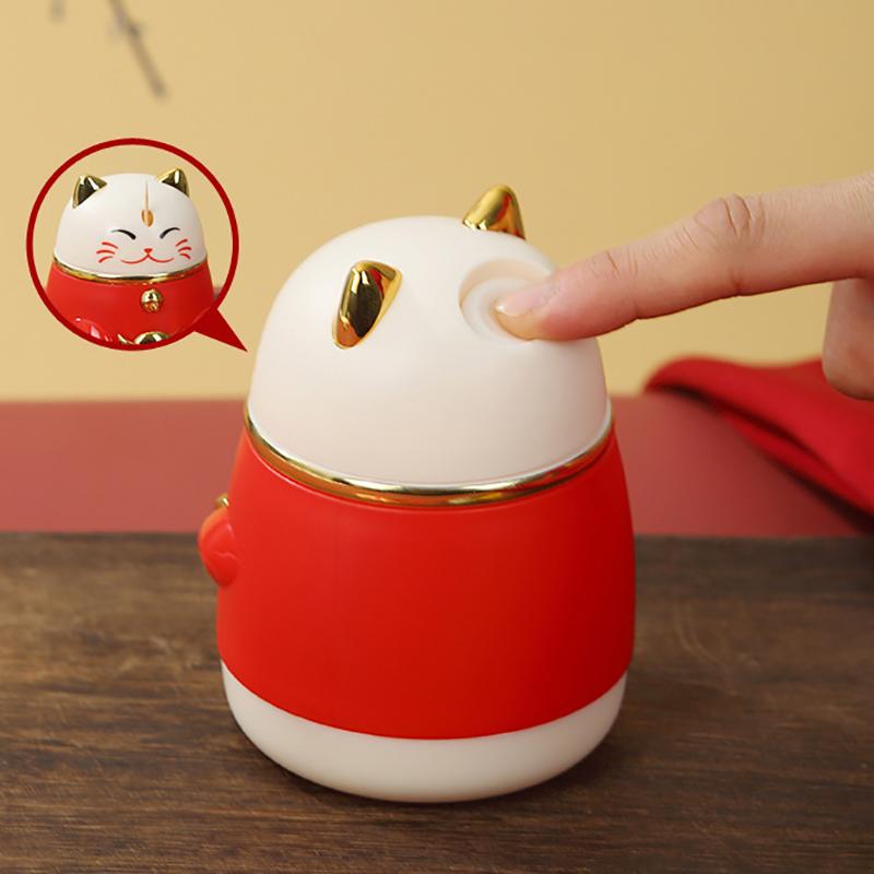Adorable Cartoon Style Automatic Toothpick Box Nice Plastic Toothpick Holder Dust-proof Toothpick Dispenser Home Restaurant Press Design