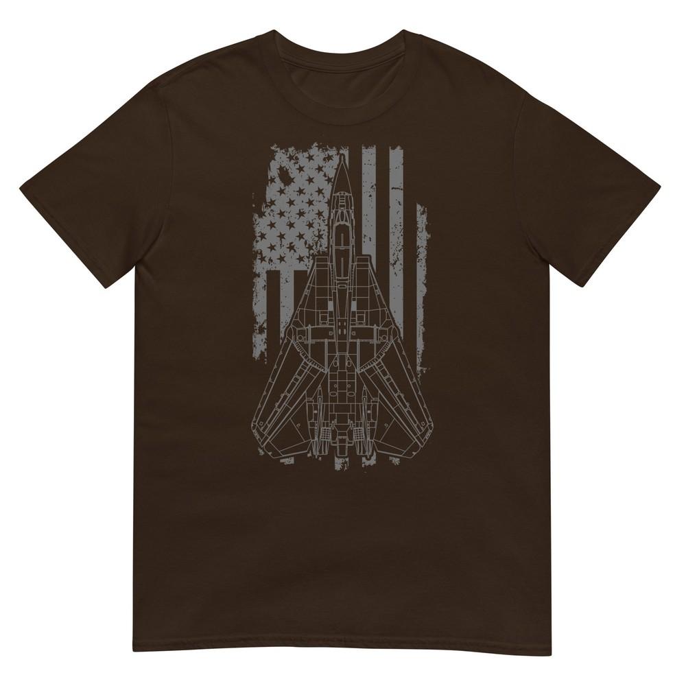 F14 Tomcat Jet Fighter Vintage American Flag 14th July Tshirt